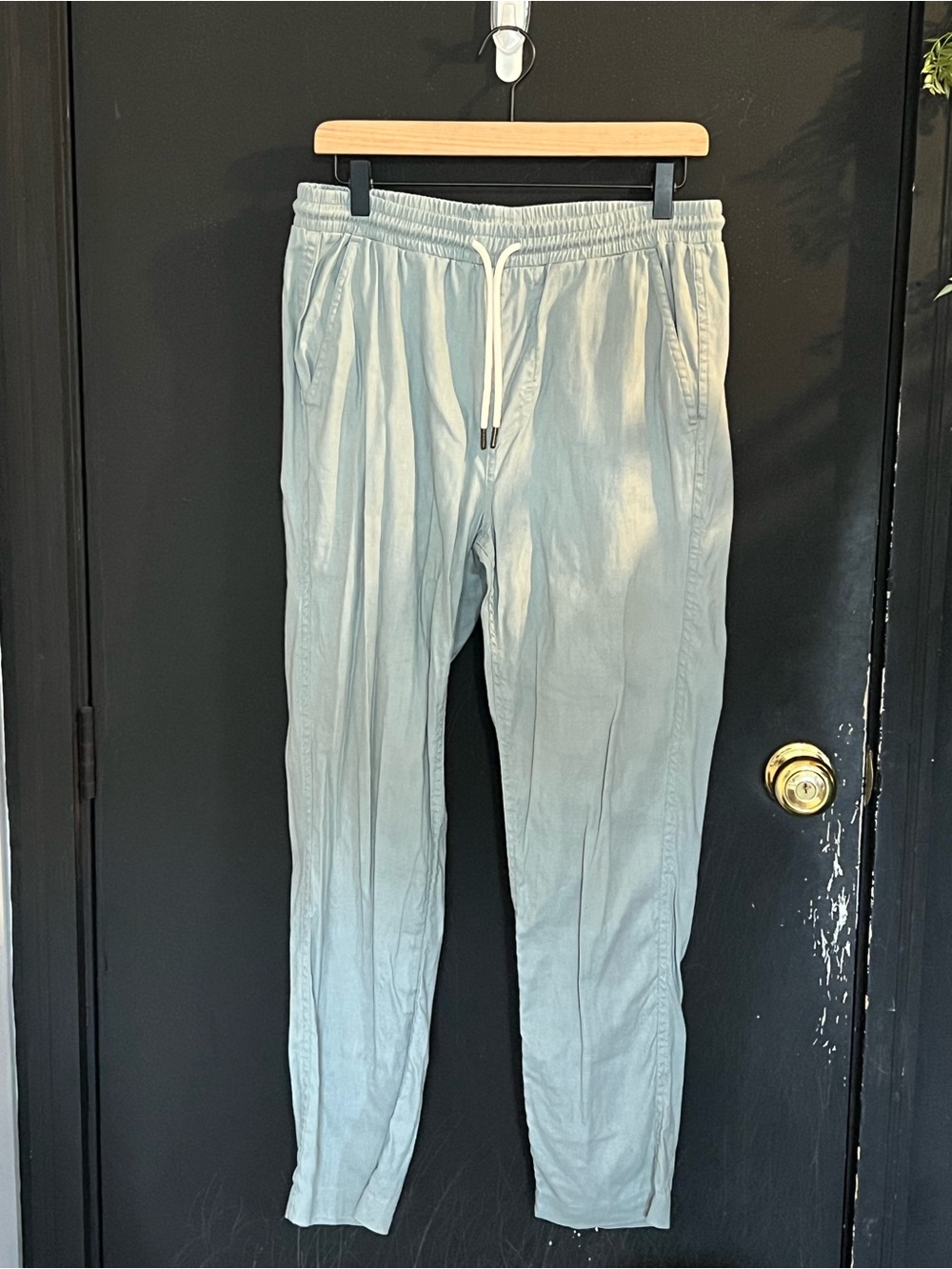 Dandy Del Mar Brisa Linen Pants. Seafoam blue.